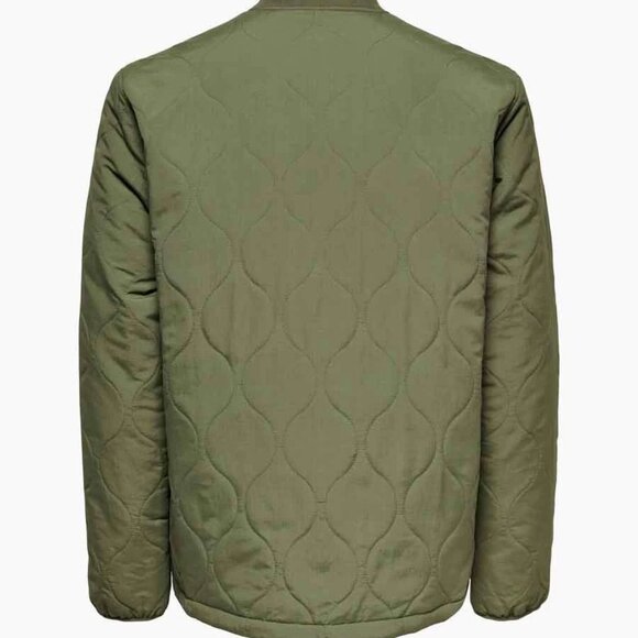 ONLY & Sons James Quilted Ripstop Jacket Olive Night/Peat - Picture 3 of 5